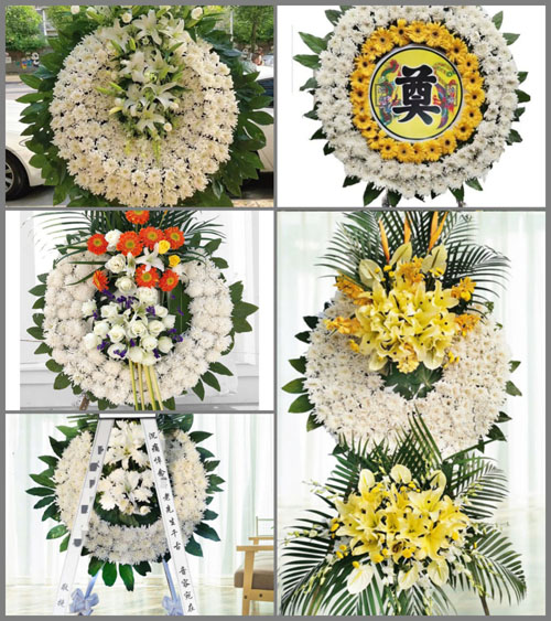 山东青岛莱西市马连庄镇下柳连庄村花圈速递